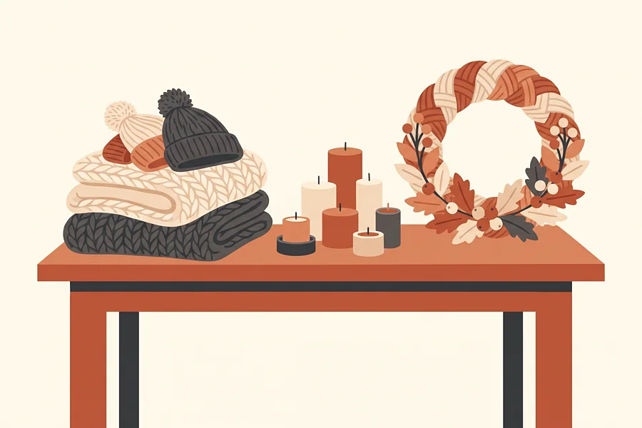 Holiday Craft Fair, illustrated